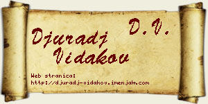 Đurađ Vidakov vizit kartica